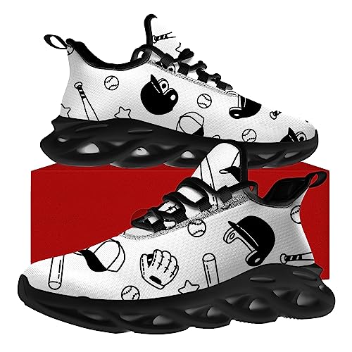 Ciadoon Skull Shoes for Women Men Road Running Cross Training Walking Tennis Lightweight Sneakers Retro Shoes Gifts for Him Her4