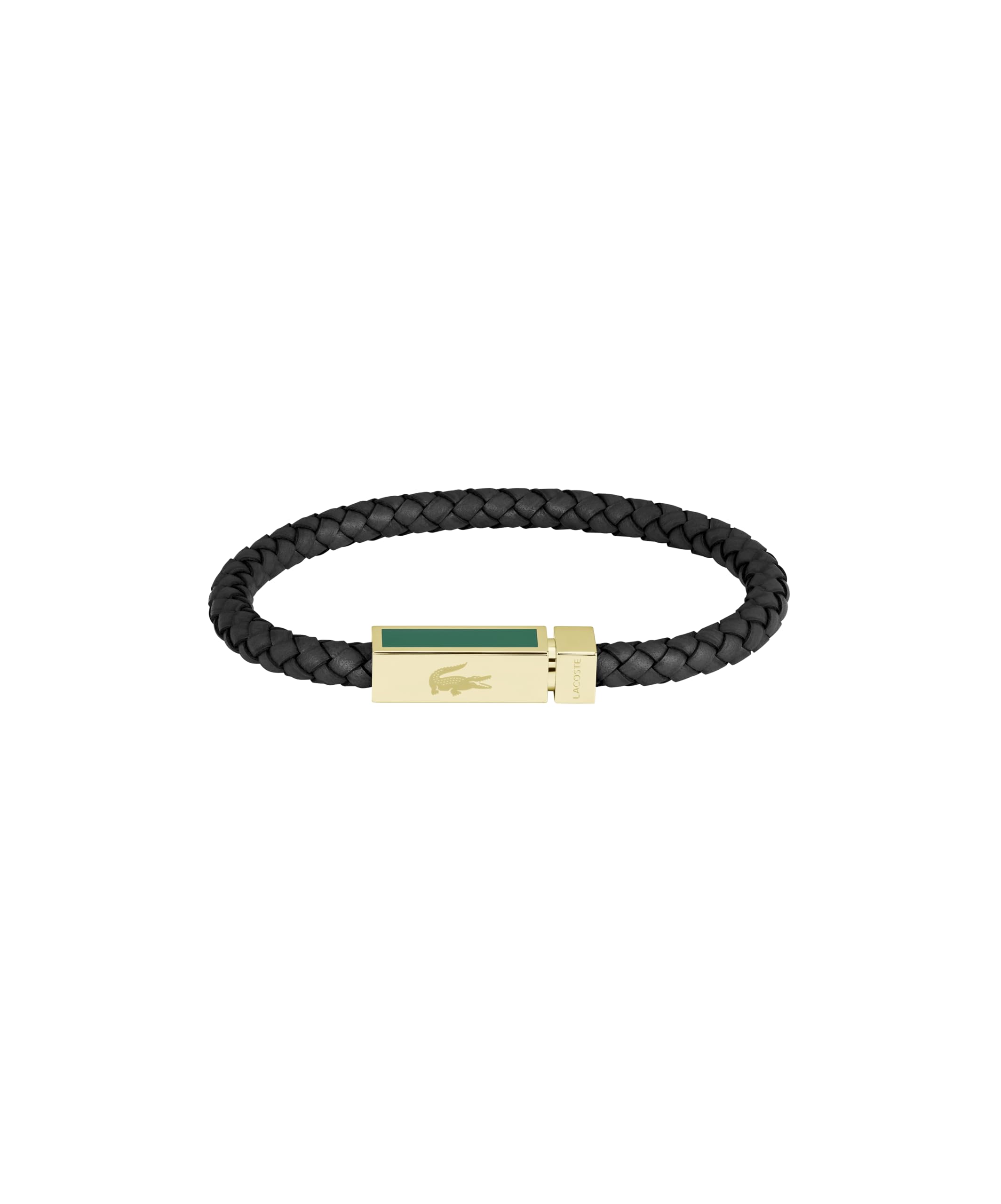 Lacoste Geflochtenes Lederarmband Kollektion ROCKEL Schwarz - Rockel Armband