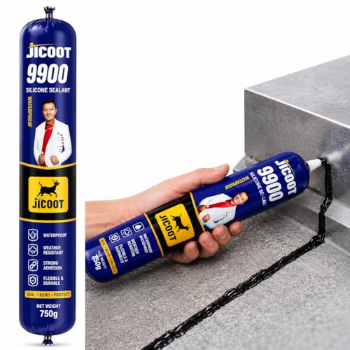 Image of Waterproof Sealant for Leakage Repair | 9900 Silicone Sealant Adhesive 750gm | Roof Crack Waterproof Solution for Bathroom, Pipe, Water Tank, Concrete, Metal & Tiles | Flexible Weather Resistant