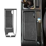 UOADA Car Center Control Handbrake Panel Cup Holder Pad Cover Trim Stickers Compatible with Mazda 3 for Mazda3 2004-2009 2005 2006 2007 2008 Real Carbon Fiber