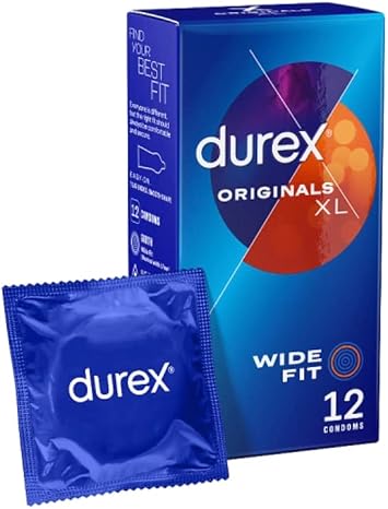 Durex Comfort XL Extra Large Lubricated Condoms, 36 Count (3 Packs of 12) - Enhanced Fit for Maximum Ease and Safety