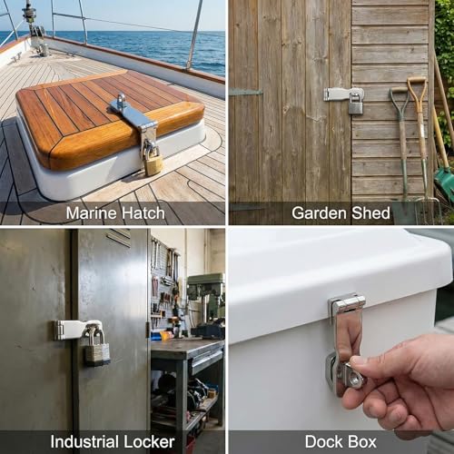Moraillons de porte inox 316 pivotants avec fermeture rotative - 6