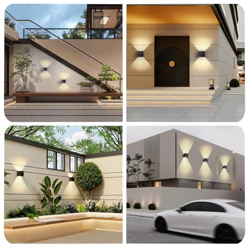 2 Stück Solar Wandleuchte Aussen mit Bewegungsmelder, Solarlampen für Außen Garten mit 3 Modi, Solar Wandlampe mit Auf und ab Einstellbarer Lichtstrahl , IP65 Wasserdichte Wandleuchte Solarleuchten