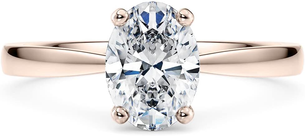 Engagement Ring 1.0/2.0/3.0 CT Solitaire Moissanite Oval Engagement Rings for Women 18K Gold Plate Silver White Gold Rose Gold Yellow Gold Free Engraving