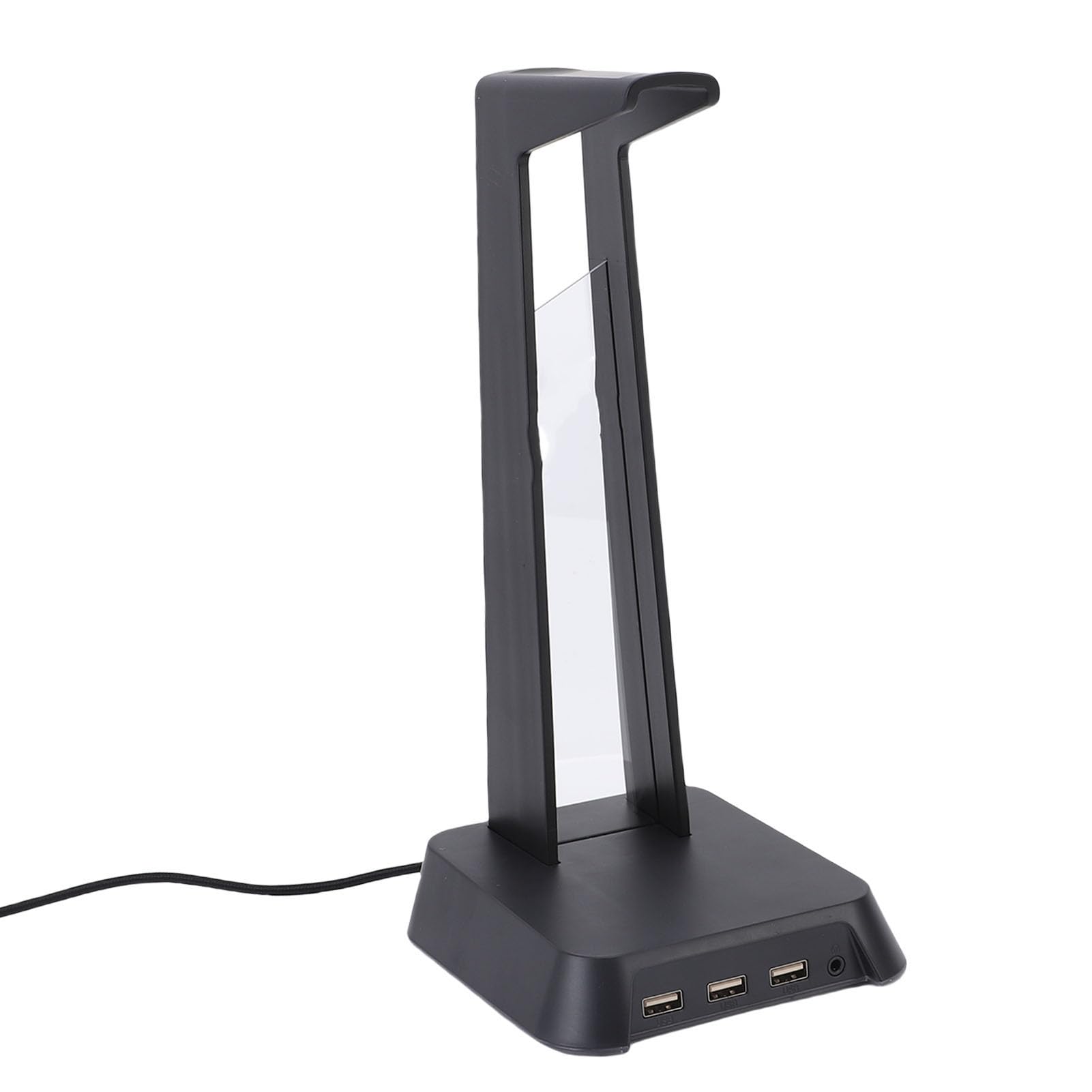 Supporto per Cuffie da Gioco Illuminazione RGB Porta USB Supporto per Cuffie Multifunzionale da Scrivania per i Giocatori (BLACK)