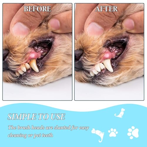 Image of cobee 150Pcs Dog Toothbrushes, Dual-Headed Dental Pet Brushes with Long Handle Soft Bristles Dog Tooth Brush for Large Small Dogs Cats Puppies Teeth Cleaning Oral Care Supplies, 5 Colors