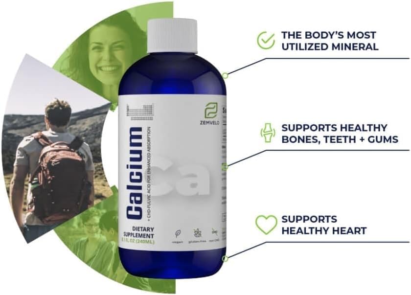 Liquid Ionic Calcium Supplement | Women's Health | Fast Absorption | Easy to Digest | Bone & Teeth Support