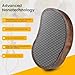 BEZOX Glass Foot Scrubber(1 PCS) - Nano-Glass Pedi Egg Pumice Stone for Feet Dead Skin, Plastic-Free Pedicure Foot File Callus Remover for Silky Smooth Feet - Walnut Wood Handled