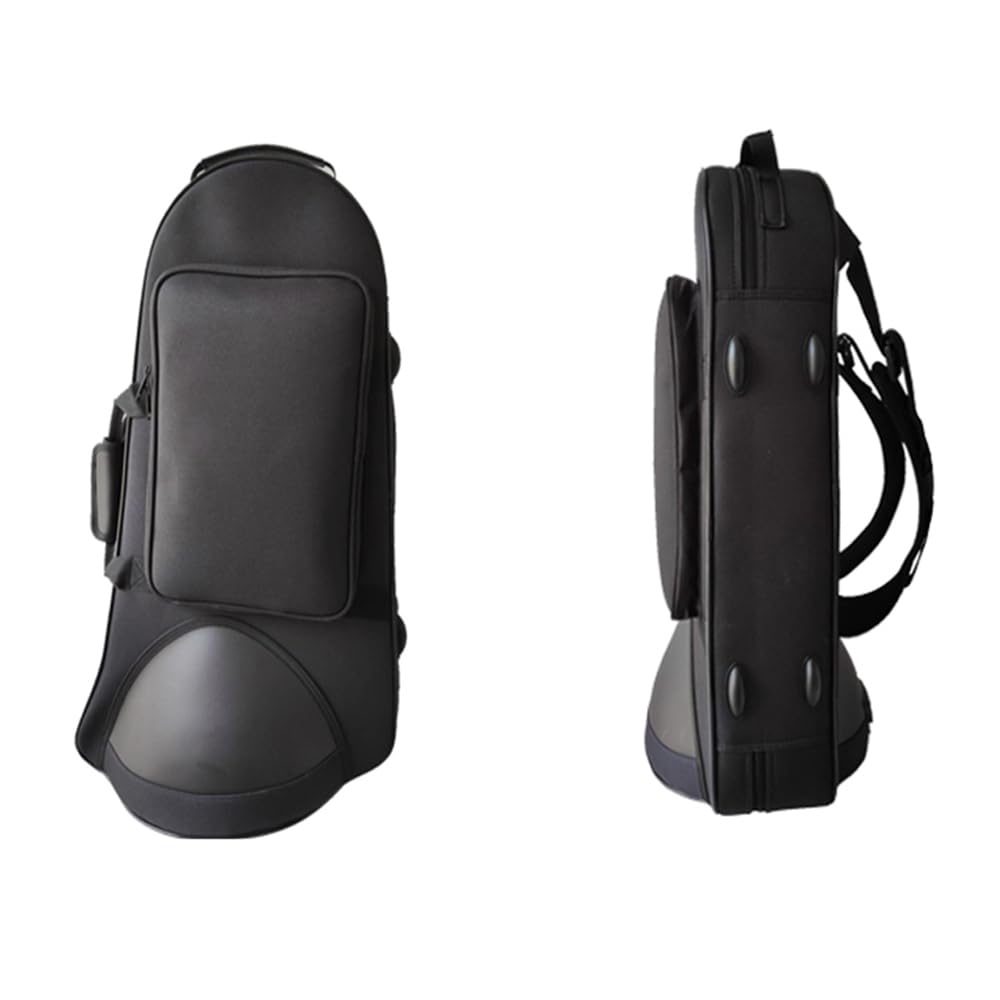 Obudowa na róg barytonowy torba na instrument na róg barytonowy torba na koncert wodoodporna i odporna na upadki klawisze torba na róg barytonowy z kołami pasowymi obudowa modelu twarda