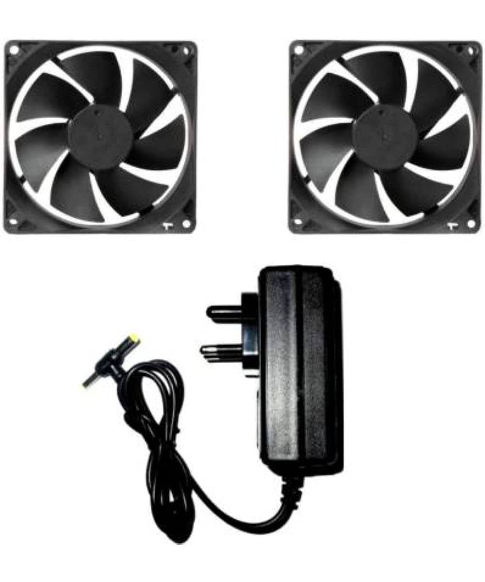 TechSupreme DC FAN 2 Cabinet Fan - 80X80X25MM (12 VOLT) Cooler with 12v/2 AMP Adaptor SMPS Cooler Cooler (Black) (B096YB2KMZ) Amazon Price History, Amazon Price Tracker
