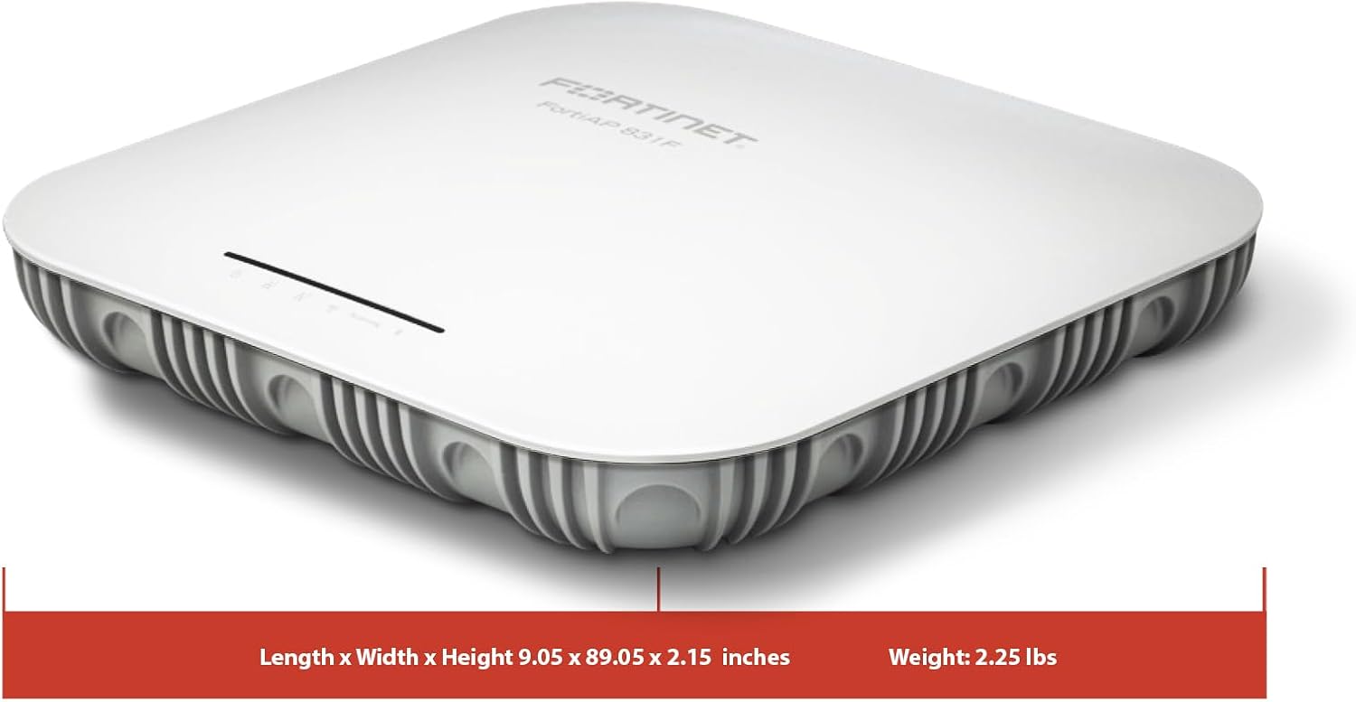 Fortinet FortiAP 831F | 8x8 Wi-Fi 6 (802.11ax), Indoor Wireless Access Point - Tri-Radio, Internal Antenna, 1 x 5 GE & 1 x GE RJ45 Ports (FAP-831F-A)