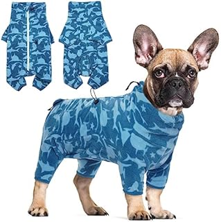 Hjyokuso Cosy Polar Fleece Coat For Dogs, Full Body Jacket With Four Leg, Adjustable Jumpsuit With Zipper Closure, Winter Clothes Ideal For Pet Dog Outdoor Or Indoor, For Small Medium Large Dogs -XXS