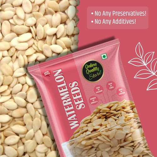 Image of Online Quality Store Raw Combo of Chia, Watermelon, Pumpkin, Sunflower, Flax Seeds - 500gm (100gm x 5 Pack) | Unroasted Mix Seeds for Eating with Omega 3 and Rich in Fiber, Protein for Weight Loss