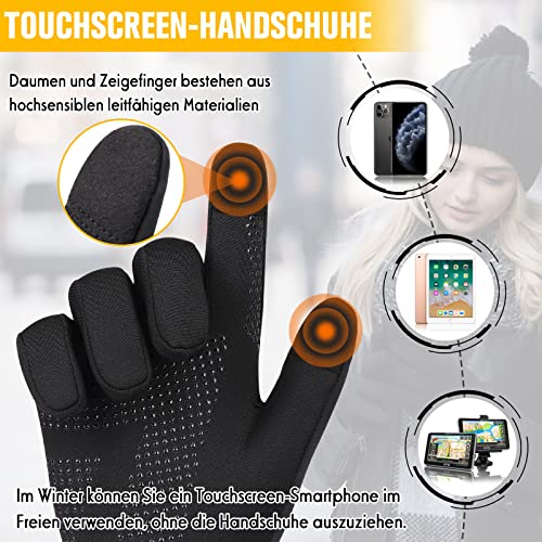 HASAGEI Touchscreen Handschuhe Fleece Laufhandschuhe Herren Damen Sport Handschuhe Winterhandschuhe Warme Winddichte Handschuhfutter für Fahrrad,Laufen, Wandern,Fahren