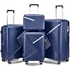 Hard Shell Luggage Sets 4 Piece with 360 Spinner Wheels,Lightweight Suitcase Set with TSA Lock,Travel Luggage Set with Telescoping Handle,Light and Strong,Easy to Clean (Navy Blue 2)