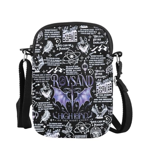 POFULL Fantasy Book Lover Gift Reader Gift Bookis Merch Book Inspired Crossbody Bag