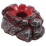 TOPBATHY Base Iluminada de Resina con Efecto Lava Soporte Estable y Versátil para Exhibición de Figuras y Adornos Luz Cálida Ambiental para Oficina y Hogar sin Batería