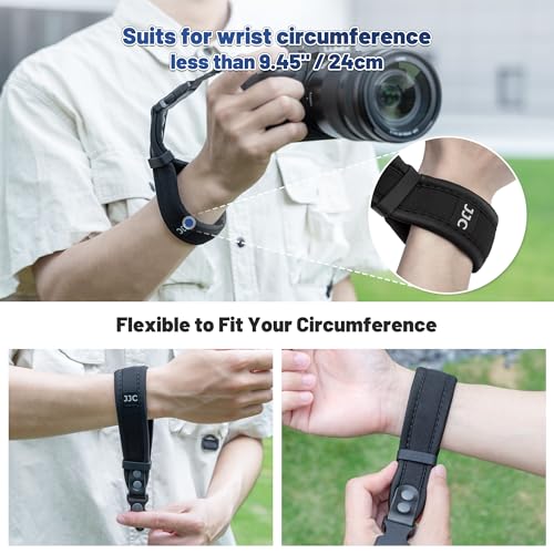 Image of JJC Updated Soft Camera Hand Strap Wrist Strap for Canon EOS R RP R5 R6 R10 | for R6 Mark II III M6 M50 Mark II M200 Sony A7V A7IV A7III A7II A7R VI V A7RIV III A7S III & More Mirrorless DSLR Cameras