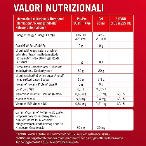 Enervit, Gel Energetico con Vitamine, Confezione Assortita da 20 Gel, 20g di Carboidrati, Adatti Durante Attività Sportiva di Lunga Durata, Alta Densità Energetica, Vegan, Senza Glutine, Pack da 25ml - 4