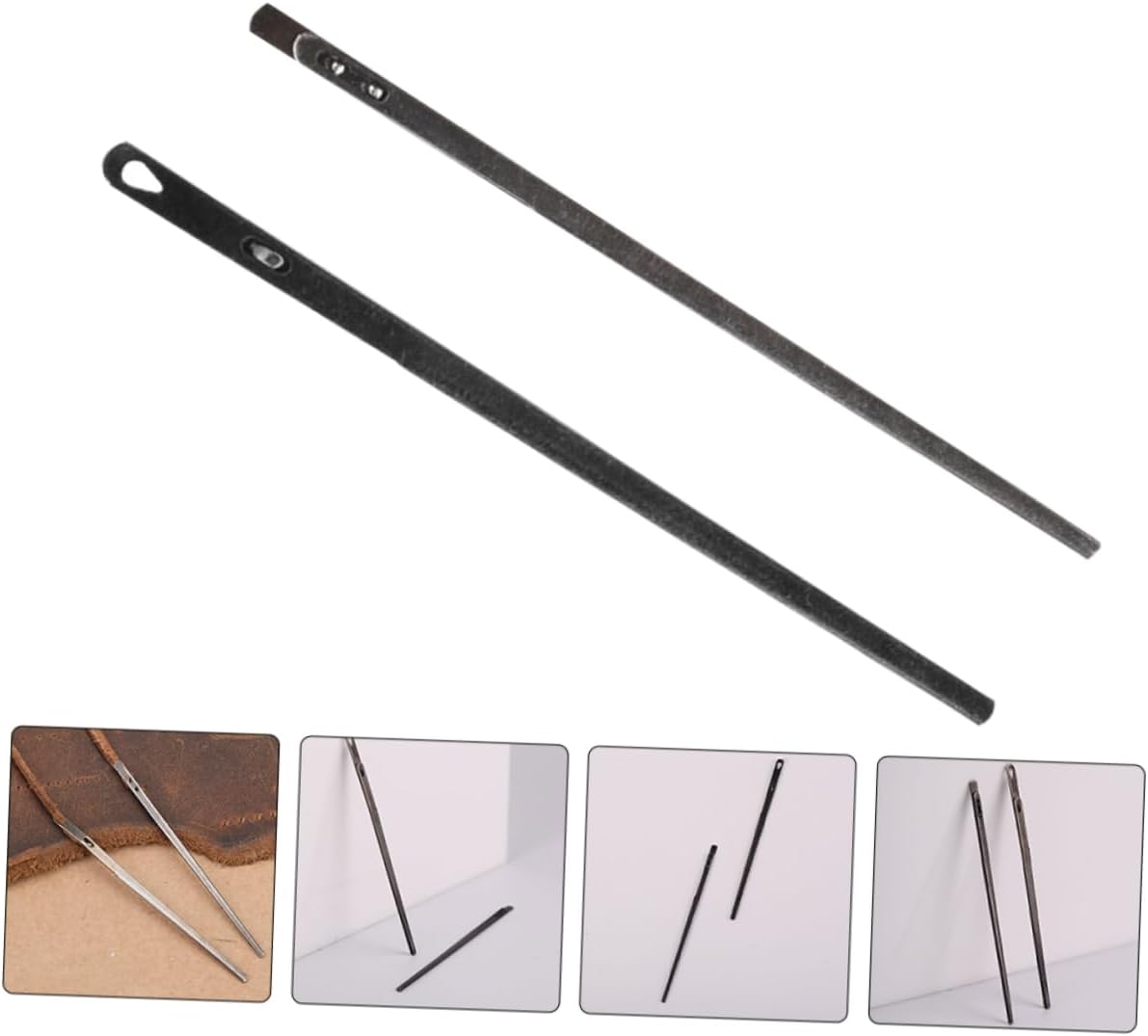 OHPHCALL Lacing Needles Set 2 Pack Steel Needles for Working Stitching Tough Lace