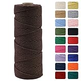 Photo Gallery momahua cordoncino macramè da 3 mm, in cotone naturale marrone, 100 m, senza sostanze chimiche, per fai da te, confezioni regalo, decorazioni natalizie per matrimoni Photo Gallery momahua cordoncino macramè da 3 mm, in cotone naturale marrone, 100 m, senza sostanze chimiche, per fai da te, confezioni regalo, decorazioni natalizie per matrimoni