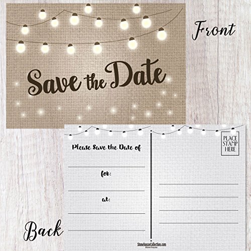 Image of Stonehouse Collection | Save The Date Postcards | 40 Wedding, Baby Shower, Birthdays, Celebration Announcements Postcards | Made in the USA