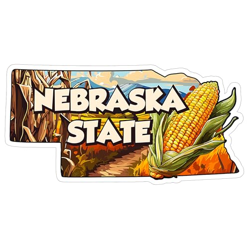 Image of Nebraska State Sticker 4 Inch Travel Souvenir City Destination - Waterproof Vinyl Decal for Laptop Water Bottle Car Tumbler - Durable Aesthetic Long-Lasting Stickers for Adults ID44990