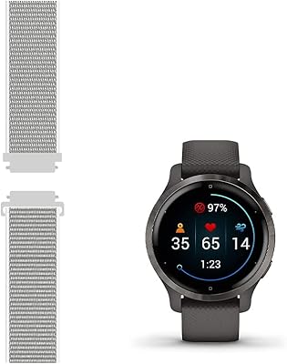 LuxuryJOY Nylon Straps Compatible with Garmin Venu 2S Smartwatch Replacement Bands Quick Release 18mm - Small (13#)