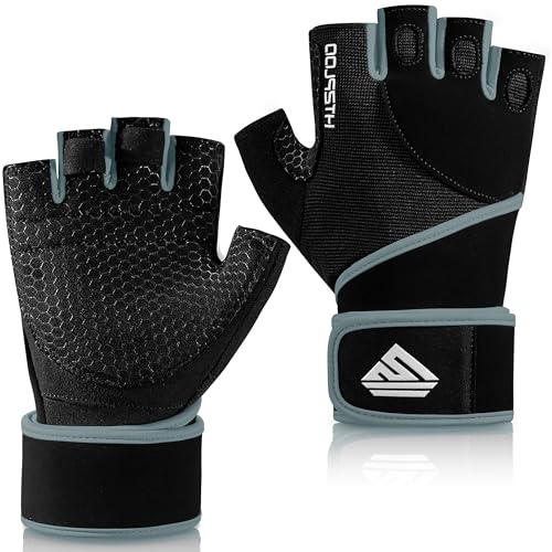 Image of Workout Gloves Gym Gloves Weight Lifting Gloves for Men Women with Full Palm Pad,Strong Wrist Wraps Support,Enhanced Grip,for Fitness,Training,Weightlifting,Exercise