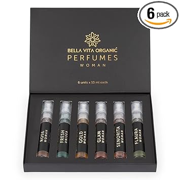 Bella Vita Organic Woman Perfume Gift Set for Women 6x10 ml Perfumes Luxury Scent Long Lasting Fragrance