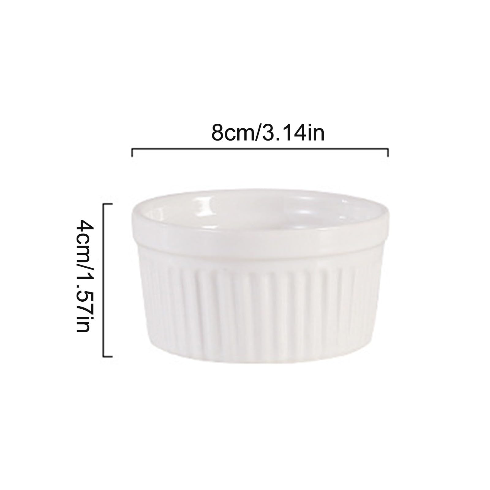 Ceramic Baking Bowl 4 moldes de cerámica for ramequines, aptos for horno, for crème brûlée, pudín, natillas, soufflé, ramequines, salsas for mojar, pequeños de cerámica(4 oz)