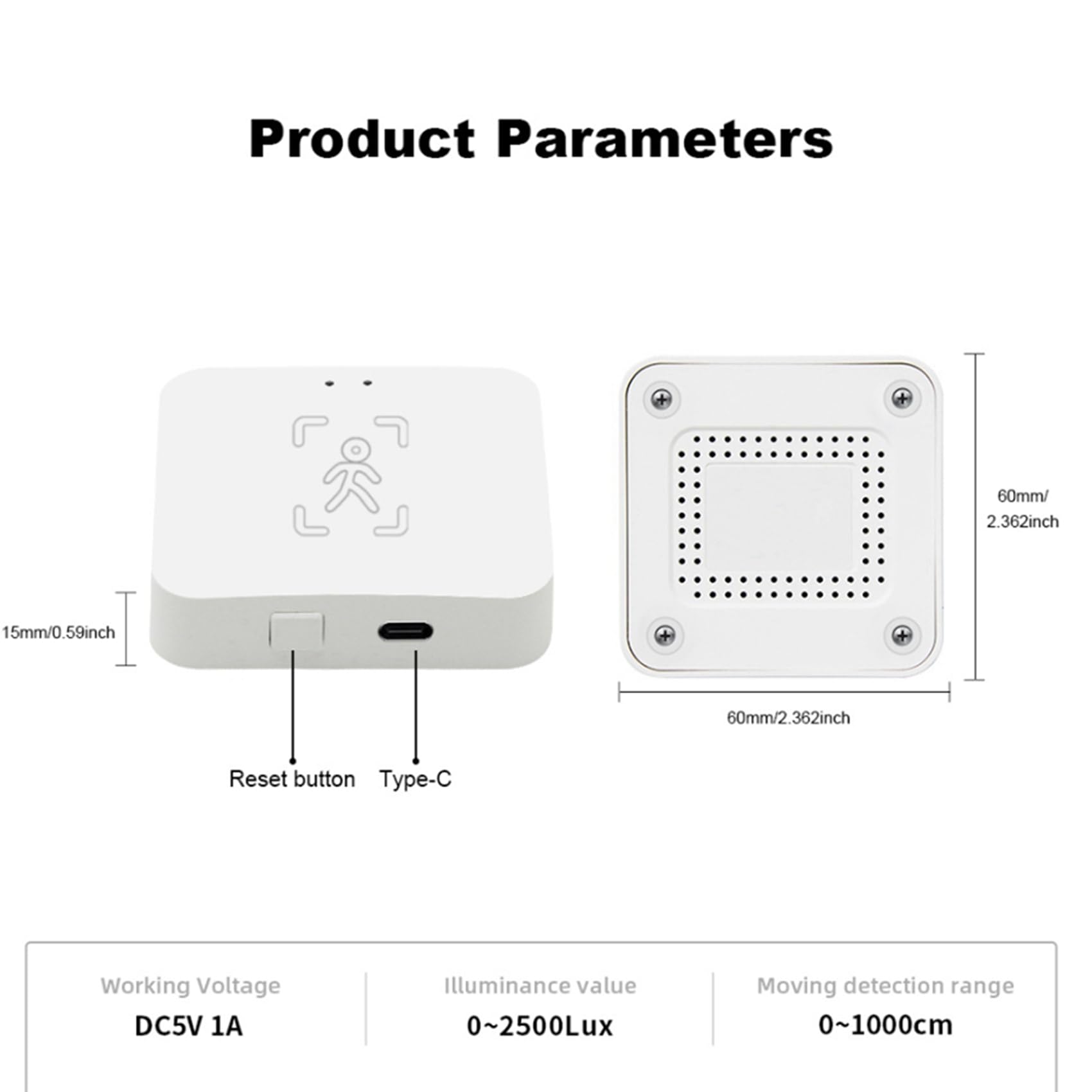 5X Detector de Presencia Tuya Zigbee con Soporte, Sensor PIR Inteligente de Cuerpo Humano, Radar MmWave, Detección de Sensor de Movimiento por Microondas