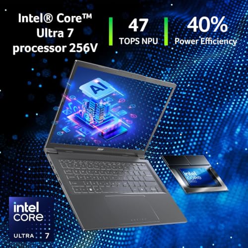 Image of Acer Aspire 14 AI Copilot+ PC | 14 inch WUXGA | Intel Core Ultra 7 256V | 16GB LPDDR5X | 1TB SSD + Microsoft 365 Personal 12-Month Subscription Bundle
