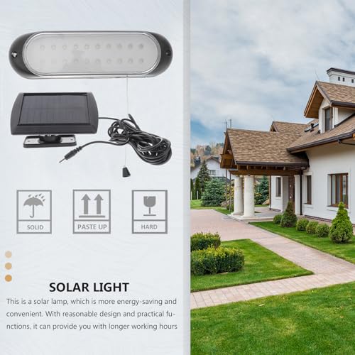 Lámpara solar de pared con cable retráctil Kisangel de 10W en ABS impermeable 4