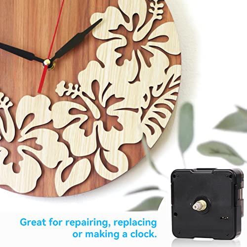 Clock Mechanism Replacement, 13Mm 33/64Inch Shaft Length Quartz Clock Movement Replacement Clock Mechanism Battery Operated Clock Diy Parts Repair Kit, Suitable For Clock Panel 2-3Mm Thickness #TOP3
