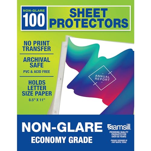 Pochettes sans acide Samsill 50 protections transparentes préservant l'encre de vos archives