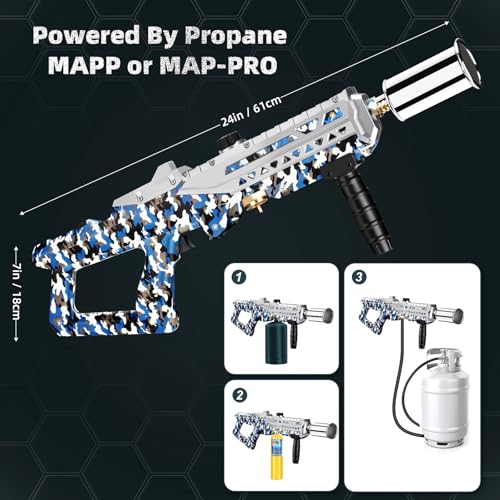 Image of ARTFLAMM Propane Gun Torch - Powerful Grill & Cooking Blower Torch - Culinary Torch Sous Vide - Adjustable Flamethrower for BBQ, Campfire, Charcoal Wood Grills Lighter(Tank Not Included)