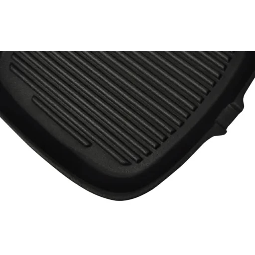 Grillpfanne Gusseisen 24 x 23 cm geriffelt mit Antihaftbeschichtung für Induktion Herd Backofen Grillen fettarmes Braten und Kochen Steakpfanne vielseitige Bratpfanne aus Gusseisen