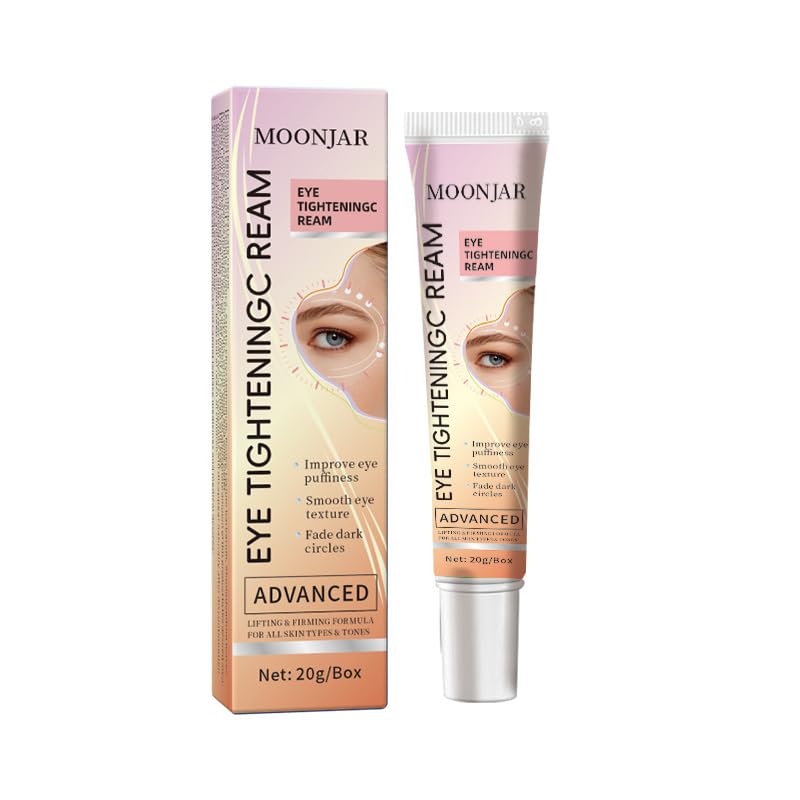 MOONJAR Daily Eye Treatment Cream, Tightening, Anti-Aging Eye Cream - Brighten, Hydrate, and Soothe - for Dark Circles, Puffiness, and Wrinkle Prevention - Travel-Friendly, 24H Hydration 0.5 oz
