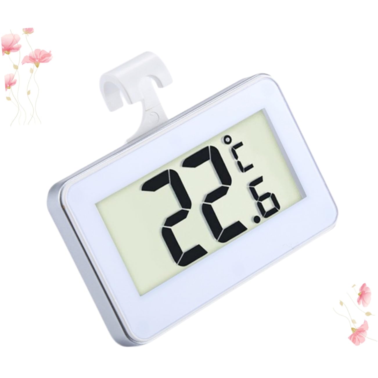 Yardwe 6piezas Termómetro Digital Con Gancho Para Refrigerador y Congelador Medición De Temperatura Interior y Exterior Pantalla Lcd Alarma De Temperatura Para Acuarios y Hogar