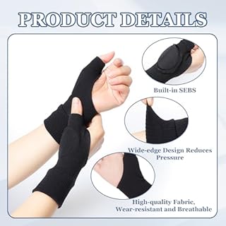 2 guanti a compressione per artrite, fascia elastica per pollice, bendaggio stabilizzante per il polso, polsino e articolazioni