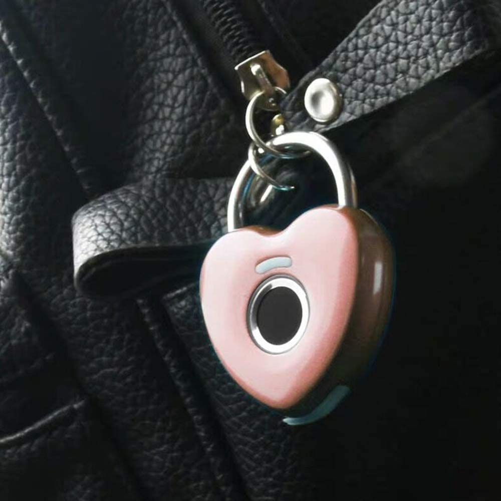 Candado sin llave con huella dactilar, Candado elegante de la huella dactilar con la carga por USB for la puerta del gimnasio del casillero multicolor(Blue gold)