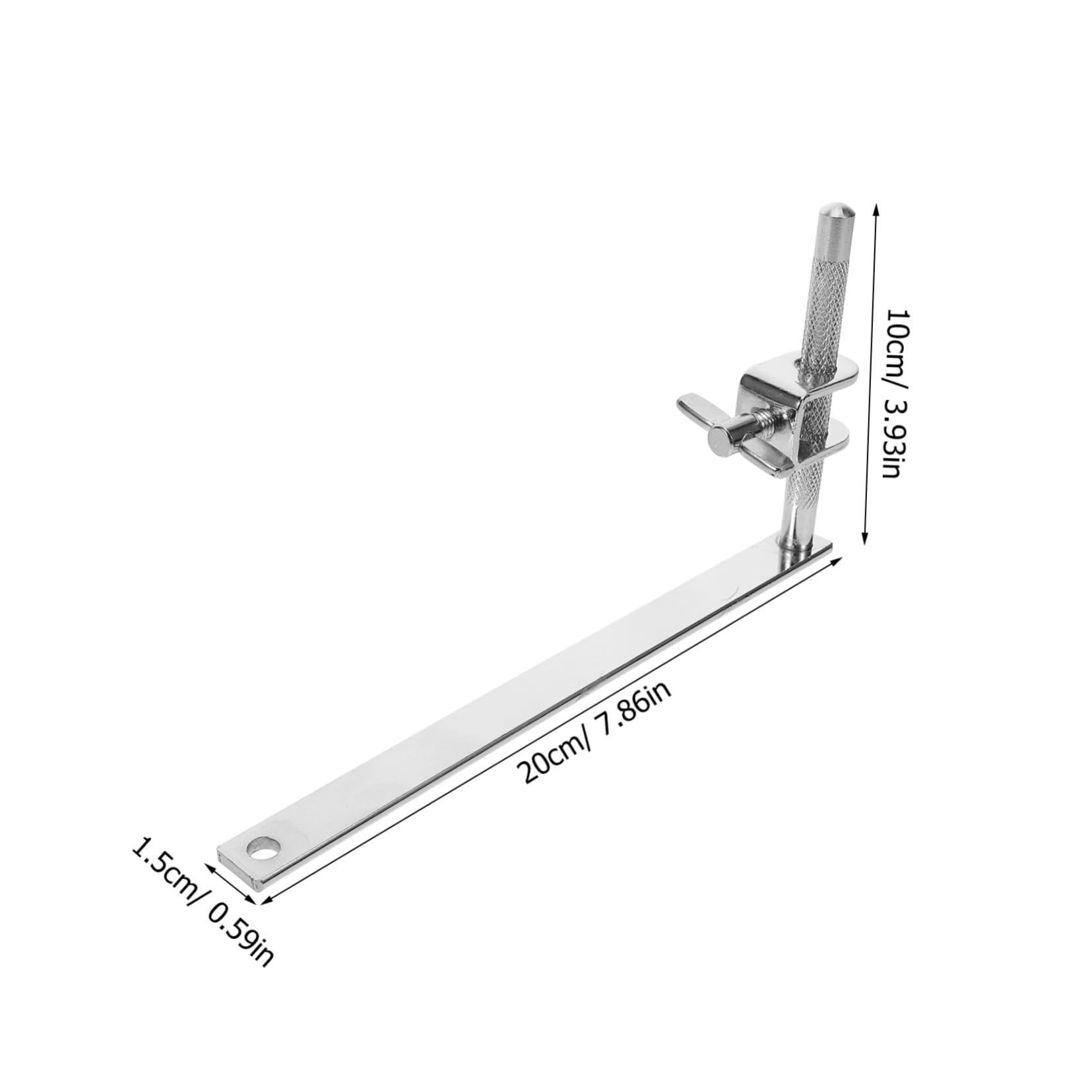 ERINGOGO Bass Drum Stand Adjustable Cow Percussion Holder Heavy-Duty Key Drum Clip Music Instrument Part Drum Clamp Mount Clamp Mounting Clamps for Drum Metal Silver