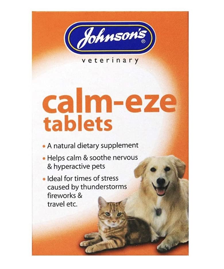 Johnson'sCALM-EZE TABLETS X36 - SUPPLEMENT - CALMS NERVOUS & HYPERACTIVE PETS (2 PACKS)