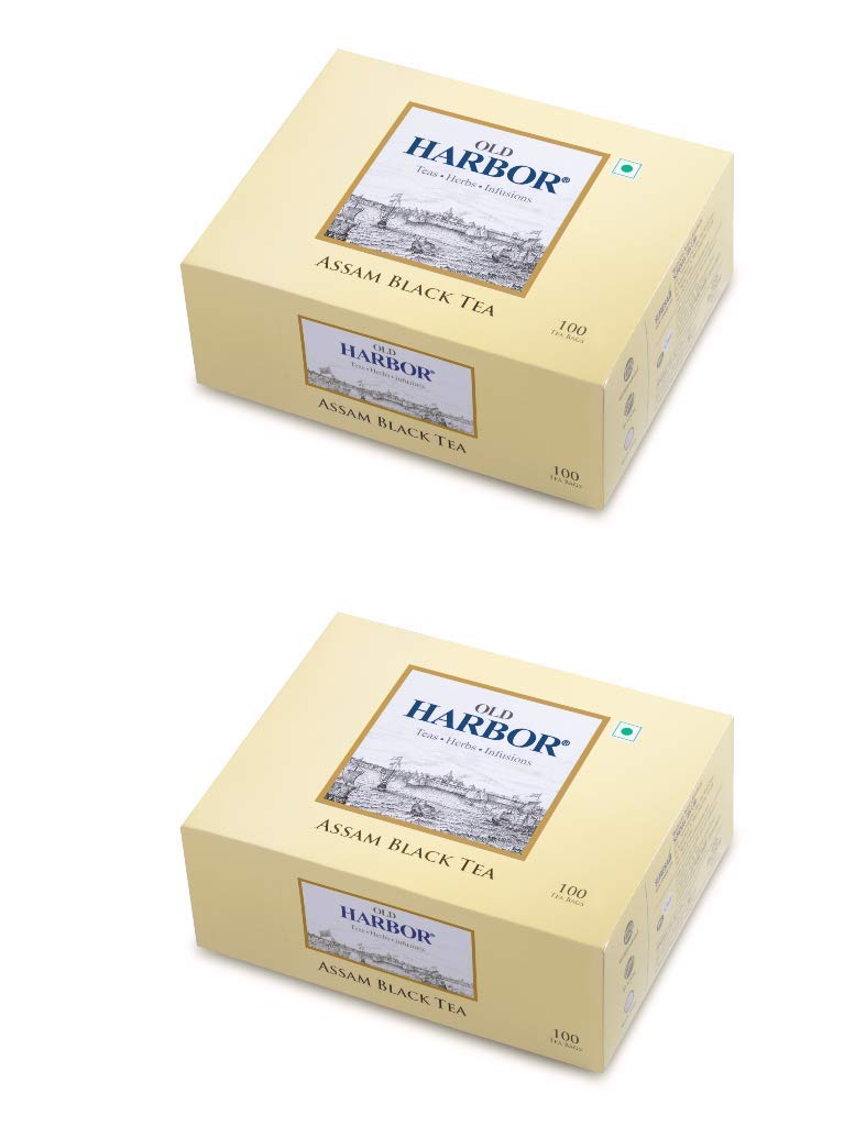 Premium Assam Black Tea 200 Tea Bags|2 boxes of 100 teabags each without sachet|100% Natural, Flavorful, Strong | staple-free | 2gm in each teabag