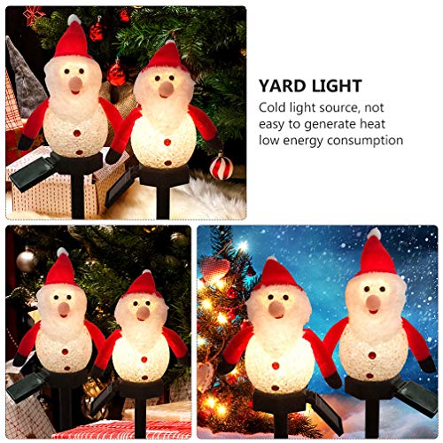 Mobestech Luzes Solares de Caminho de Boneco de Neve de Natal Ao Ar Livre Luzes de Estaca de Jardim
