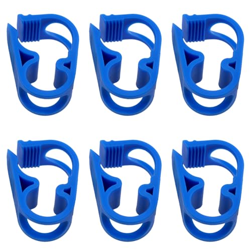 FINBe Blue Plastic Pipe Clamp 6-12mm/1/4''-1/2'' Laboratory Pinch Valve Plastic Hose Clamps Flow Control Hose Clamp (Blue) 6PCS
