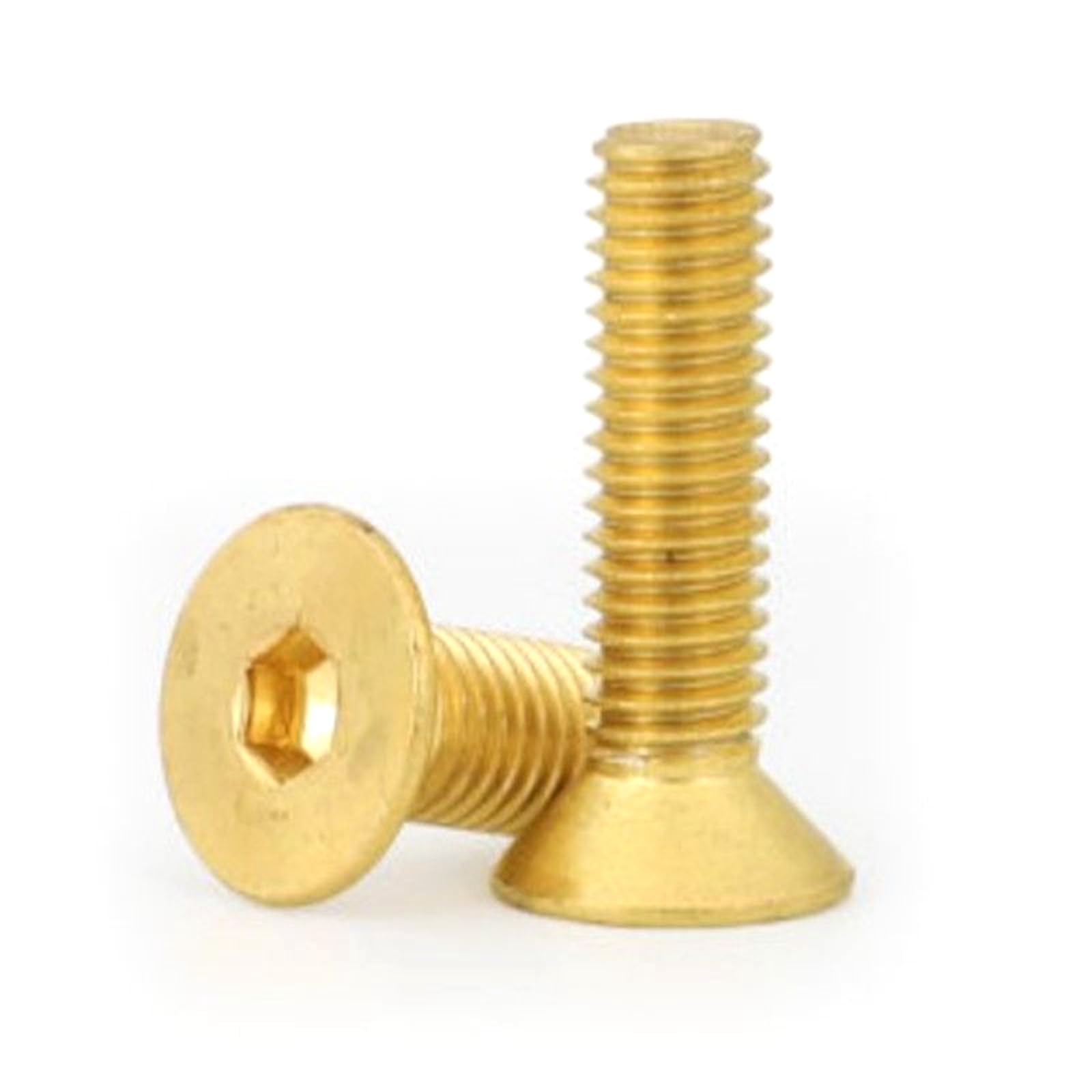 tornillos de latón, M2 M25 M3 M4 M5 M6 M8 Tornillos de cabeza avellan(M4 (10pcs),20mm)