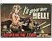 UNIQUELOVER Military Signs, Metal Sign for Home Decor You Give Me The Stuff Pin-up Girl Sexy Lady Funny Tin Signs Retro Vintage Souvenir Bar Pub Kitchen Wall Art Plaque 12 X 8 Inches / 30 x 20cm