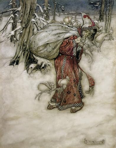 Arts Affiche Père Noël d'Arthur Rackham pour une Décoration Murale Chaleureuse du Salon